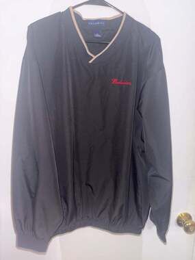 Velocity Budweiser V-Neck Windbreaker Pullover